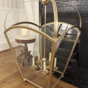 E.f. Chapman Large Solid Brass Chandelier