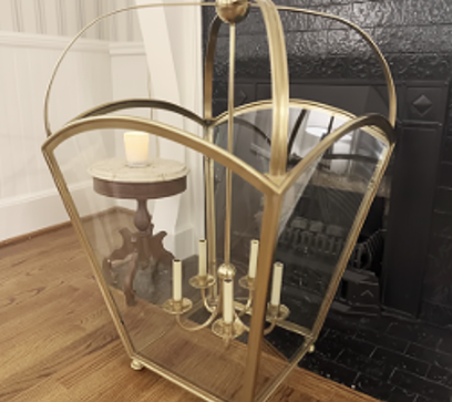 E.f. Chapman Large Solid Brass Chandelier