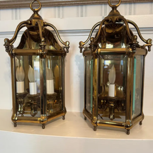 Pair Of Prestine Heavy Pagoda Bamboo